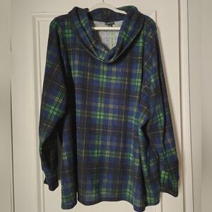 Torrod Plaid Cowl Neck Sweater